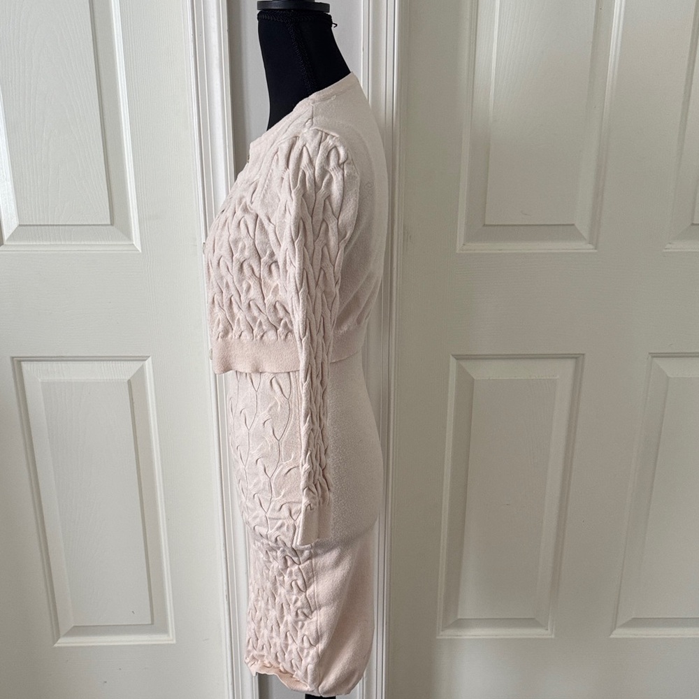 SHEIN Cream Knit Dress and Cardigan Set - Picture 3 of 6